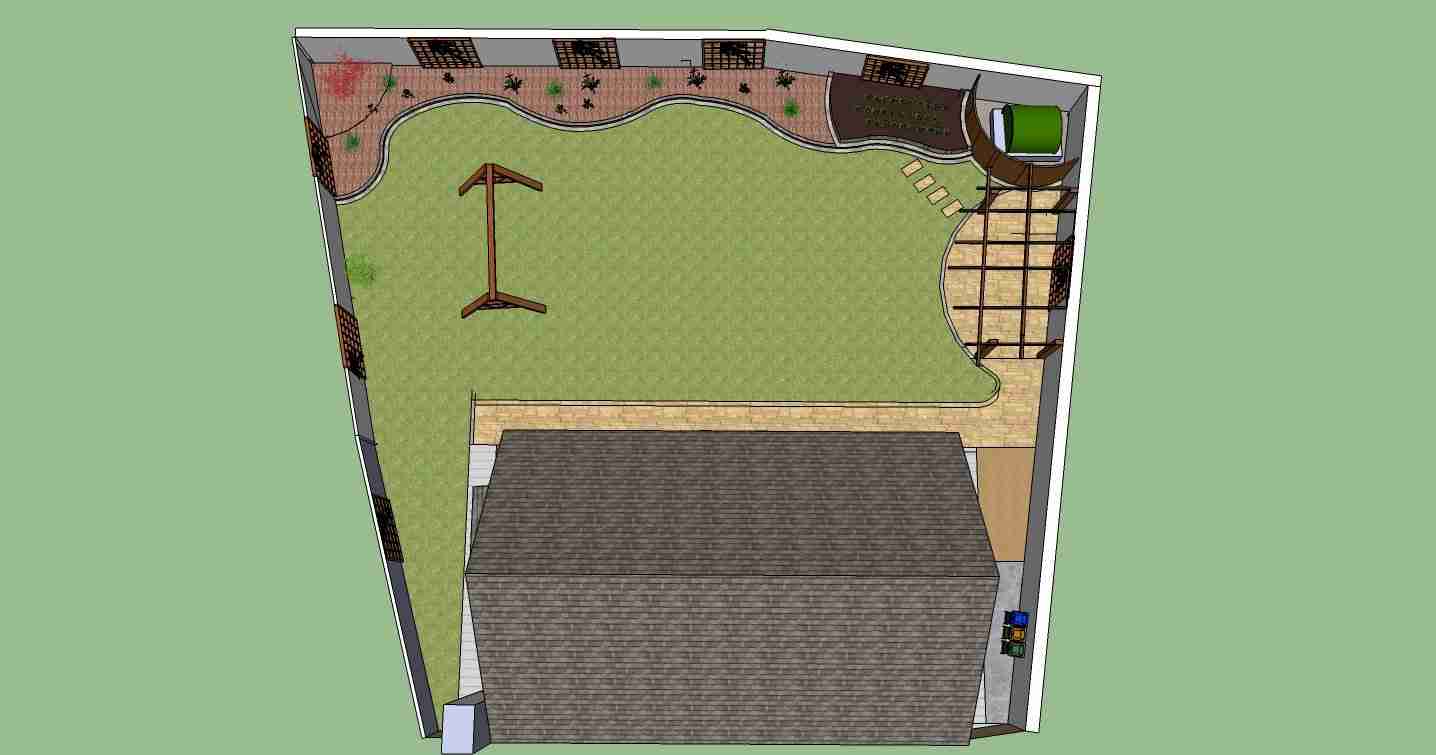 Image of Garden design plan view