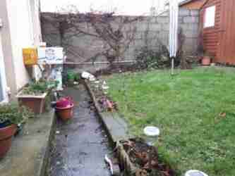 Sloping garden with poor drainage