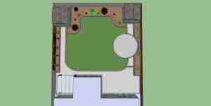 Garden design plan view