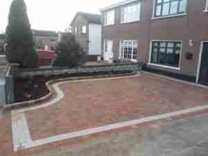 Image of new block paved driveway