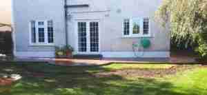 Image of new raised terrace area to rear of house