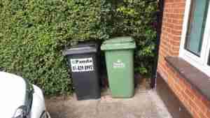 Unsightly wheelie bins