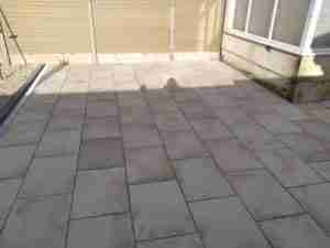 Large patio area and drainage