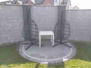 Curved smaller patio