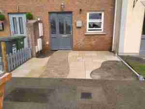 Image of Paving being laid out
