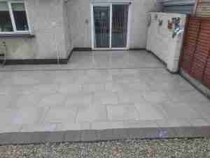 Image of Rear patio area from doors with slot drain